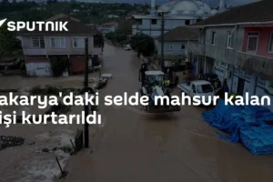 Sakarya'daki selde mahsur kalan 4 kişi kurtarıldı