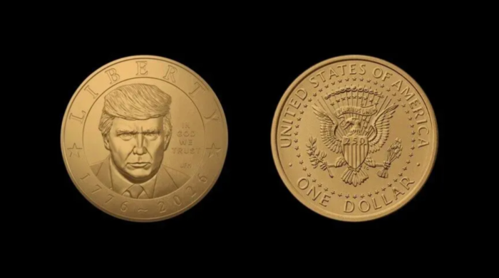 Trump'ın portresi 1 dolarlık madeni paralara basıldı