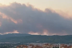 Muğla'da orman yangını Ula'ya sıçradı, Denizli yolu etkilendi