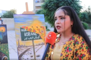Kobani’nin hafızası ve direnişi, ‘Renklerin İzi’ sergisinde tuvale yansıdı