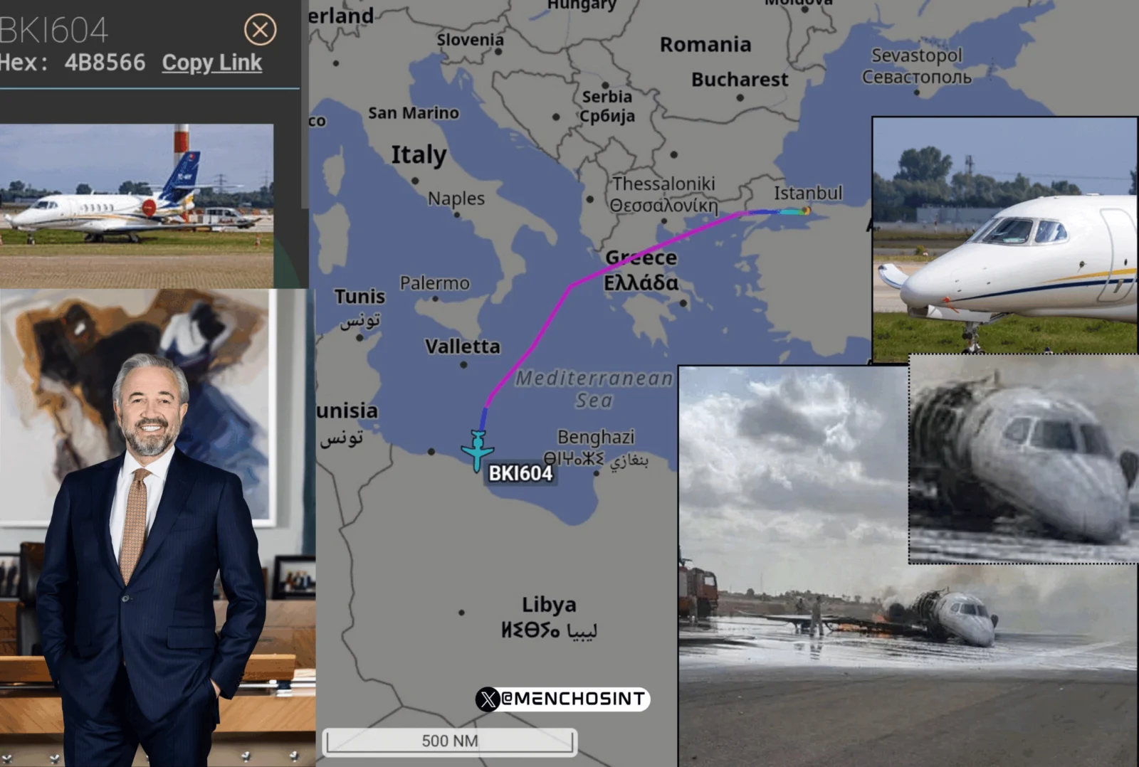 Türk iş insanına ait özel jet Libya’da kaza yaptı
