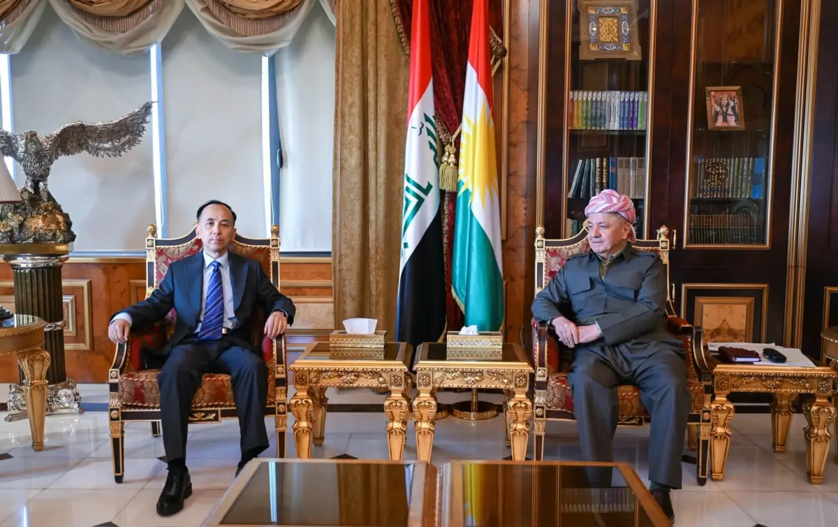 Başkan Barzani, görev süresi dolan Çin Başkonsolosu'nu kabul etti