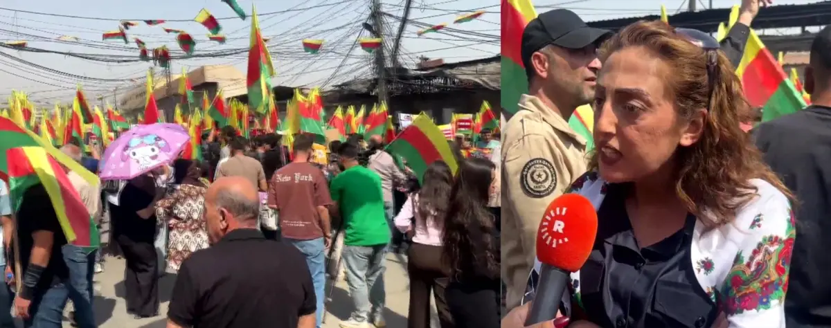 Rojava’da Kürtçenin müfredata girmesi için geniş kapsamlı protesto