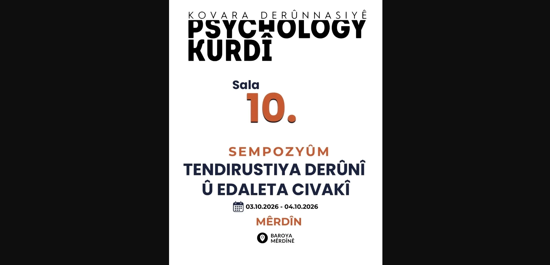 Psychology Kurdî dergisinden ‘ruh sağlığı ve toplumsal adalet’ temalı sempozyum