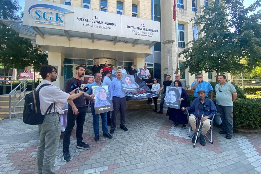 Dilovası İşçi Katliamı Aileleri'nden SGK önünde açıklama: Tüm sorumlular yargılansın!