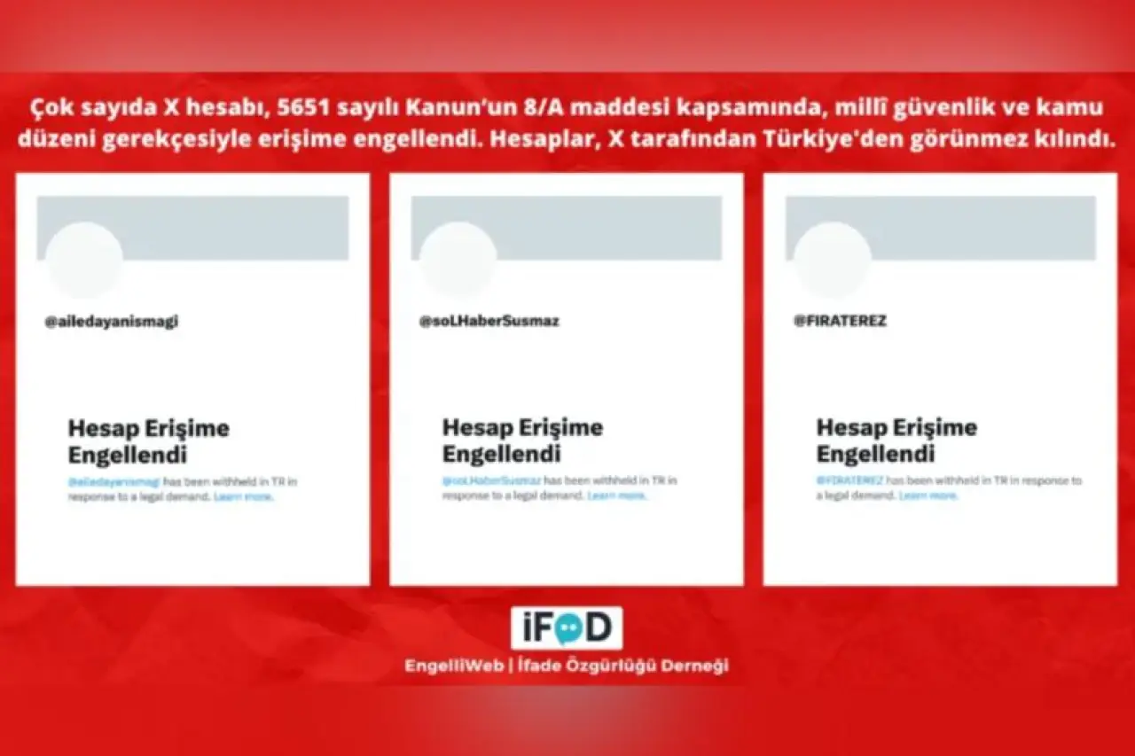 Sol Haber ve Aile Dayanışma Ağı dahil çok sayıda X hesabı erişime engellendi