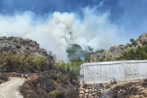 Mersin'in Bozyazı ilçesinde orman yangını: Havadan ve karadan müdahale sürüyor