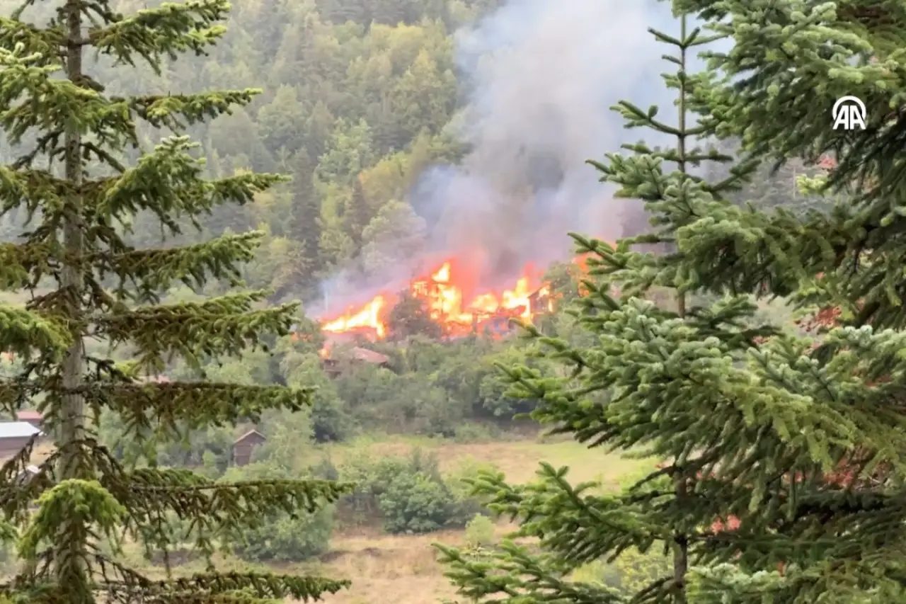 Kastamonu'da köy yangını: Alevler 5 eve sıçradı
