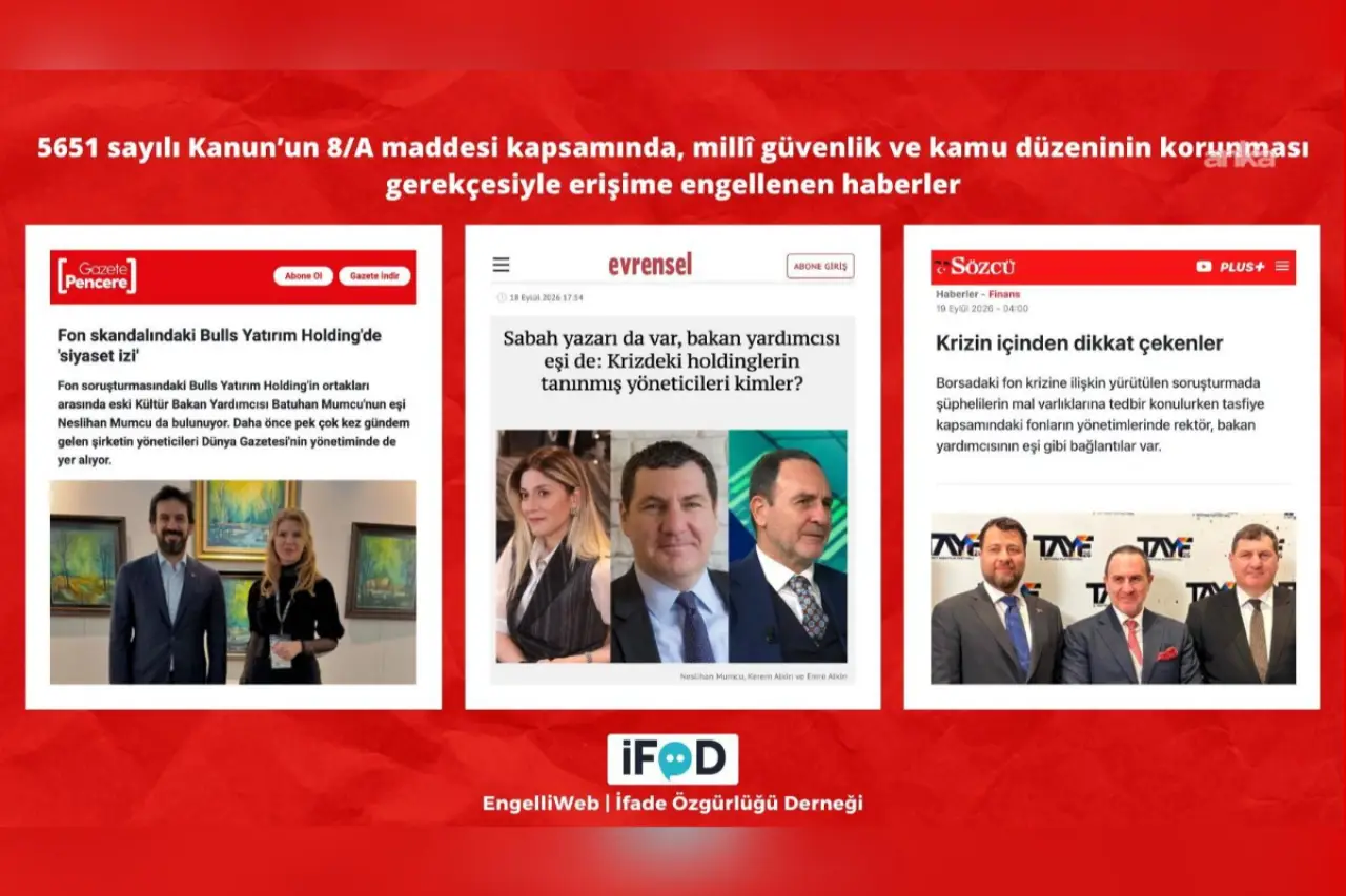 Fon skandalına ilişkin haberlere erişim engeli: Gazetemiz haberine engelleme