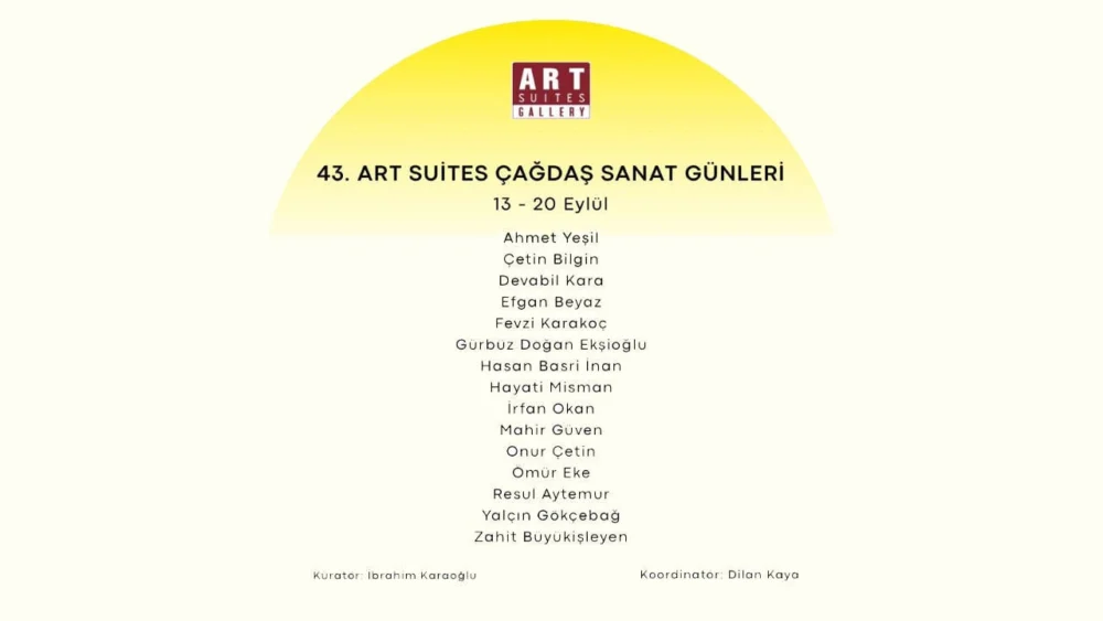 Usta sanatçıların eserleri, 43. Art Suites Çağdaş Sanat Günleri'nde