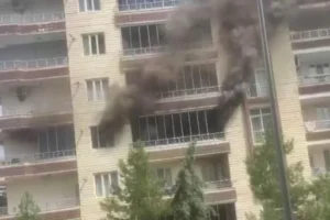 Diyarbakır'da korku dolu dakikalar: 8 katlı binada yangın!