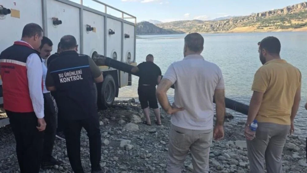 Diyarbakır’daki baraja 820 bin şabut ve sazan yavrusu bırakıldı