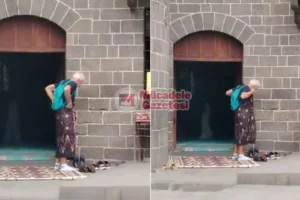 Diyarbakır’daki camide erkek turist etek giyip gezdi