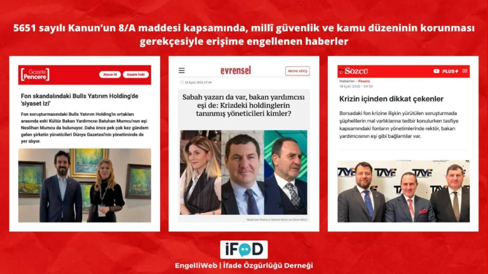 Fon soruşturmasına ilişkin haberlere erişim engeli