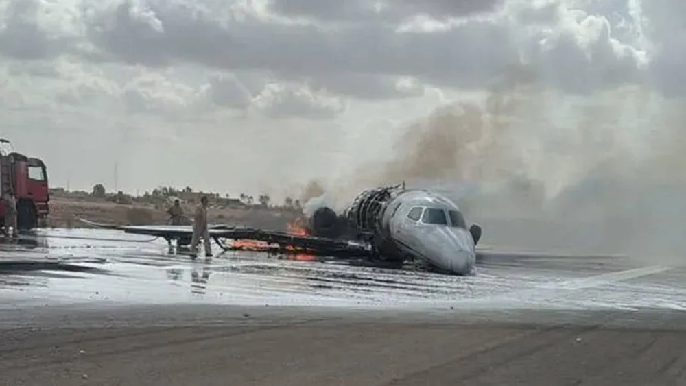 İstanbul'dan kalkış yapan özel jet Libya’da pistten çıktı