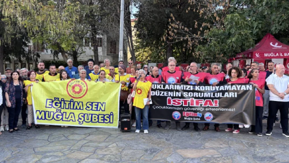 Muğla’da eğitimciler sokakta: Güvenli okul, güvenli gelecek