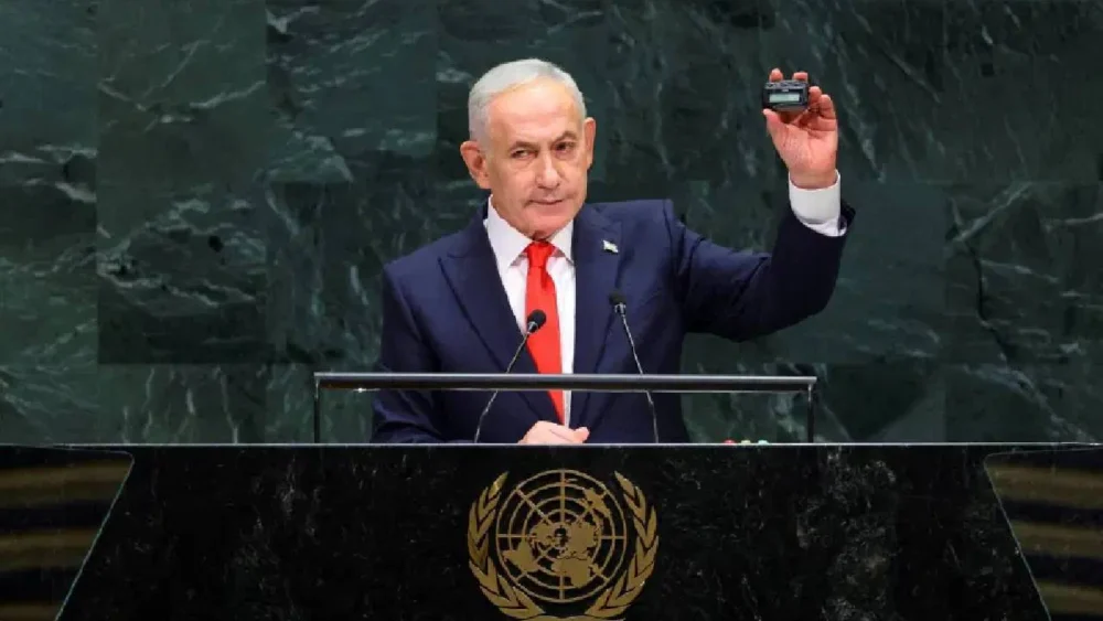 Netanyahu BM Genel Kurulu'nda çağrı cihazı göstermişti: BM ciddiyete davet etti