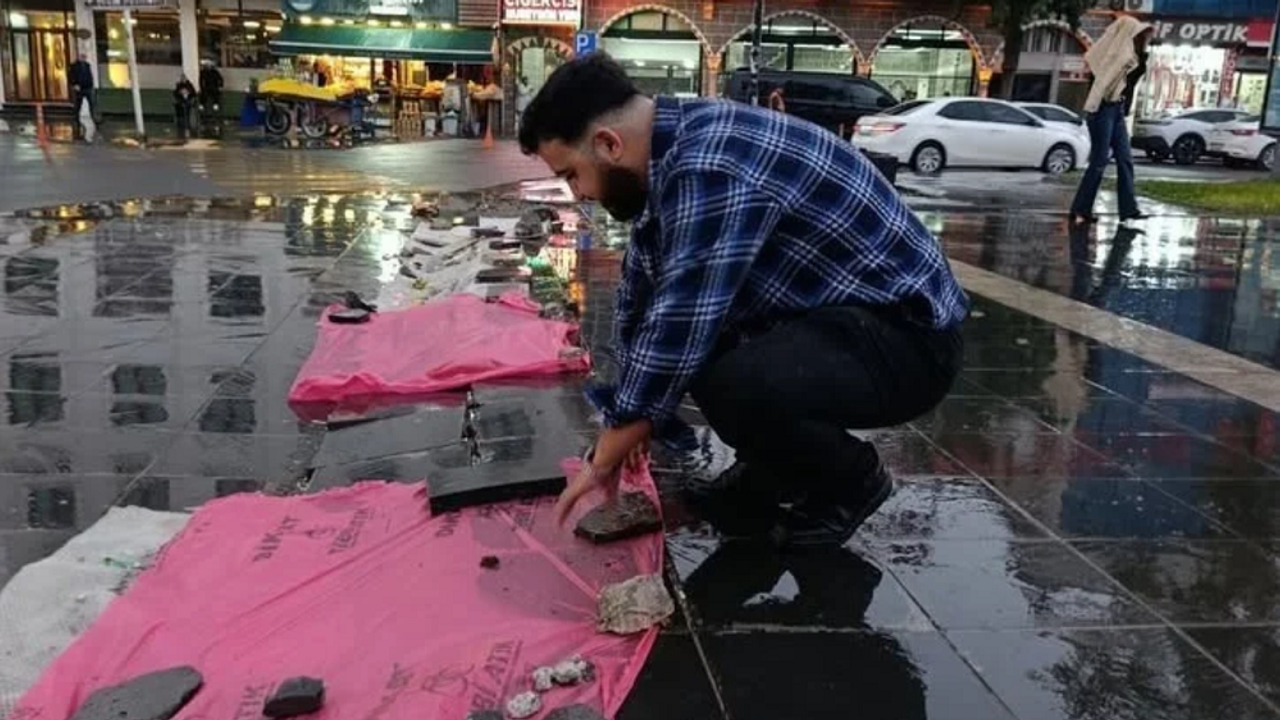 Diyarbakır’ın işlek yerinde şaşırtan manzara!