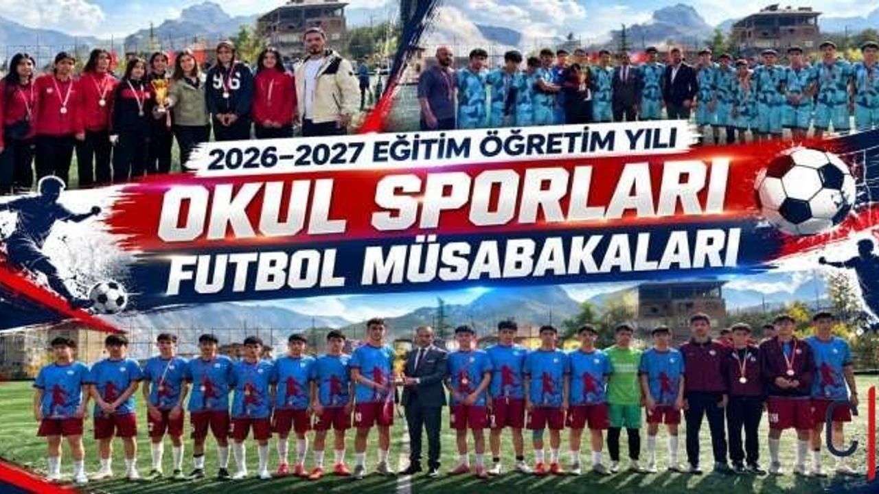 Hakkari'de okul sporları futbol müsabakaları sona erdi
